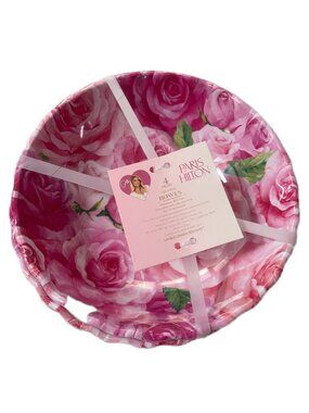 Paris Hilton Jadore Pink Rose Melamine Bowl Set 4pc Scalloped